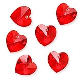 Swarovski Crystal #6202 10mm Heart Pendant Light Siam Red (6)