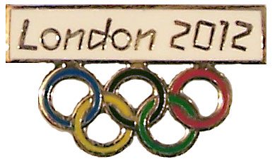 London 2012 Olympics Five Rings Pin