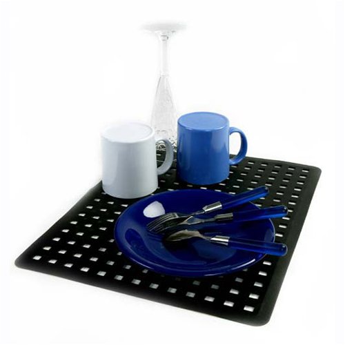 12 1 4 x 16 1 4 Black Plastic Sink Mat by InterDesign® by Organize.com