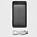 Integrated Outdoors Solar Charger 5000mah with Super Bright LED, Portable Charger Backup External Battery Power Pack USB Port Rain-Resistant and Dirt/Shockproof