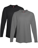 Hanes Men's Long-Sleeve Cool Dri T-Shirt (Pack of 2)