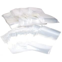 500 White Block Reclosable Zip Bags Resealable Lock 6" x 4"