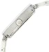 Anne Klein Women's AK/1019PVWT Ceramic Silver-Tone Pave Dial Watch