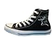 Converse Chuck Taylor All Star Canvas High Top Black Sabbath Leather Patch Logo 107187F