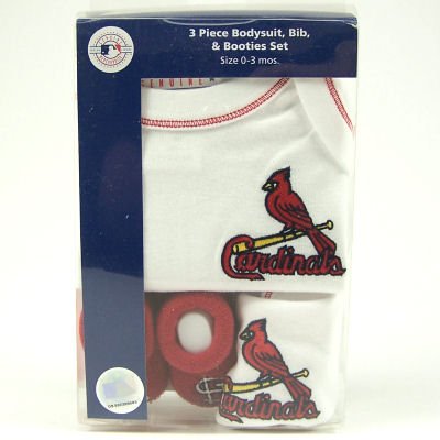 Buy ST. LOUIS CARDINALS ONESIE BIB BOOTIE BABY SET 0-3 MOS by Pine