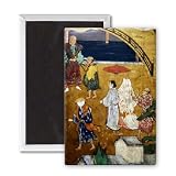 The Arrival of the Portuguese in Japan,.. - 3x2 inch Fridge Magnet - large magnetic button - Magnet