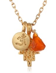 Satya Jewelry Gold Plate Carnelian Mini Triple