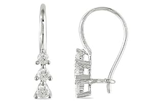 10K White Gold 1/4 Carat Diamond Earrings