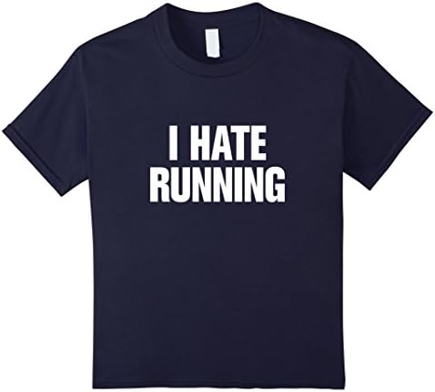 Kids I hate running t-shirt 12 Navy