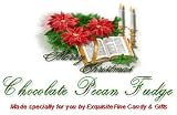 Fancy Merry Christmas Chocolate Pecan Fudge