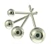 Silver Ladies Set of 4 Balls Stud Earrings (3mm,4mm,5mm,6mm)