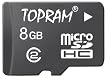 Topram 8GB CLASS 4 MicroSDHC Microsd Card with MicroSDHC to SDHC Adapter + Topram USB 2.0 SDHC SD Card Reader Bundle