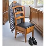 Chair Valet Stand, LIGHT WALNUT