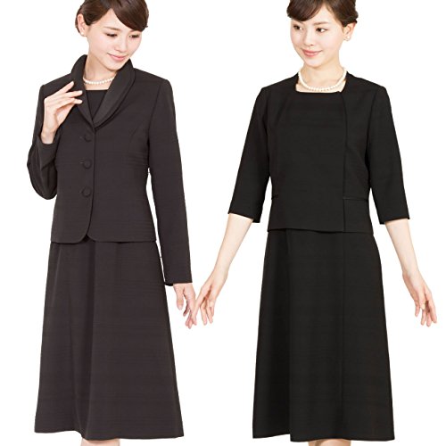 【メアリーココ】MKV-1606 喪服　ブラックフォーマル レディース　礼服　前開き　テーラード　アンサンブル　マタニティ　黒　セレモニー　ミセス