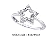 Stunning 10k. Solid Gold Genuine Diamond Star Ring " Size 7 "