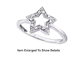 Stunning 10k. Solid Gold Genuine Diamond Star Ring