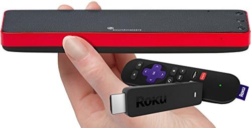 Roku Streaming Stick (3600R) and Soundmatters DASH7 (Red) Bluetooth Speaker Bundle