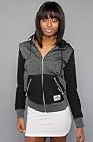 Crooks and Castles The Trouble Zip Hoody in Black Speckle hood ,Sweatshirts for Women