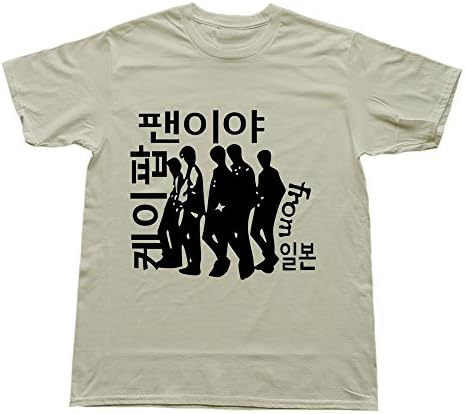 Hoxsin Natural Men's Japan Korean Language Religion O-Neck Shirts US Size S