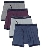 Fruit of the Loom Men's 4 pack low rise collection fashion ringer boxer brief