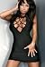 LivCo - Milla - sexy Mini-Kleid Cocktailkleid schwarz Clubwear,Grösse S/M