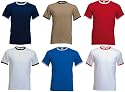 Fruit of the Loom plain 100% cotton ringer t-shirt