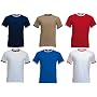 Fruit of the Loom plain 100% cotton ringer t-shirt