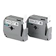 M Series Tape Cartridges for P-Touch Labelers, 1/2w, Black on White, 2/Pack