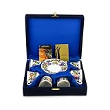Turkish Coffee Cups and Saucers for Six in A Gift Box