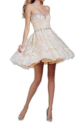 Girls Crystal Lace Short Bandage Dress/Homecoming Dress/Prom Dress 
