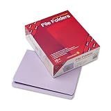 New-Smead 12410 - File Folders, Straight Cut, Reinforced Top Tab, Letter, Lavender, 100/Box - SMD12410