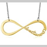 STAINLESS STEEL GOLD PLATED INFINITE DIRECTIONER NECKLACE 7.22 GRAMS