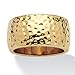 14k Yellow Gold-Plated Hammered-Style Band (10mm)