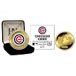 Chicago Cubs 24KT Gold and Color Team Commemorative Coin