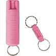 SABRE RED Police Strength Pepper Spray - Compact, Pink Case with Quick Release Key Ring & 25 shots, 5Xs more than the competition for max protection