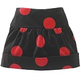 polka-dot velvet skirt