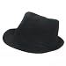 100% LIGHT COTTON STINGY BRIM FEDORA HAT BLACK - Medium
