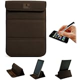 Brown Nubuck Cover Sleeve Carrying Case can easily be converted to a stand  ....