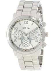 Breda WomenS 2374-Silver Bailey Oversized Catwalk Boyfriend Watch
