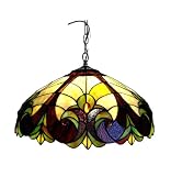 Tiffany-style Renaissance 2-lights Ceiling Hanging Pendant Lamp 18