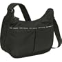 Derek Alexander Leather Hobo Style Bag With Organizer - Black