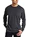 Russell Athletic Men's Basic Cotton Long Sleeve Tee, Black Heather, Medium