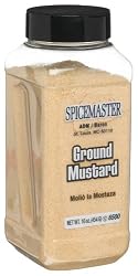 Spicemaster Mustard, Ground, 16-Ounce Plastic Canisters (Pack of 6)
