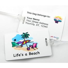 Personalized Luggage Tag - Life's a Beach