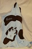 Personalized Blue Puppy Character Hooded Towel and Mitt
