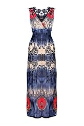 Halter Short Sleeves Sleeveless Jersey/Polyester/Spandex/Knit Summer Floral Print Paisley Tropical Print Flared-Skirt Lace Shirred Draped Maxi Dress 