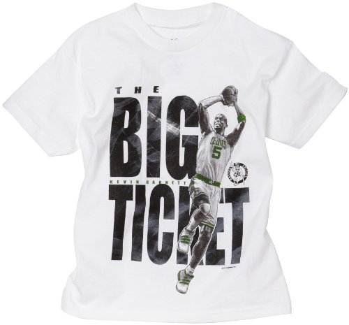 NBA Youth Boston Celtics Kevin Garnett Swagger Short Sleeve Tee, White, X-Large