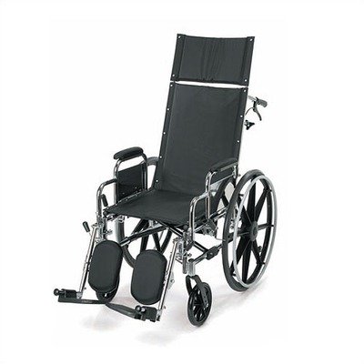 Breezy EC 4000 High Strength Lightweight Reclining Wheelchair Seat Size: 18 x17, Legrest Style: Swing-Away Footrest