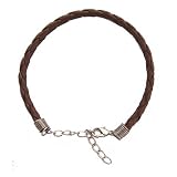 Hawaiian Braided Faux Leather Brown Surfer Bracelet / Anklet