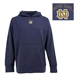 Notre Dame Fighting Irish Hooded Sweatshirt - NCAA Antigua Mens Signature Hoodie Navy